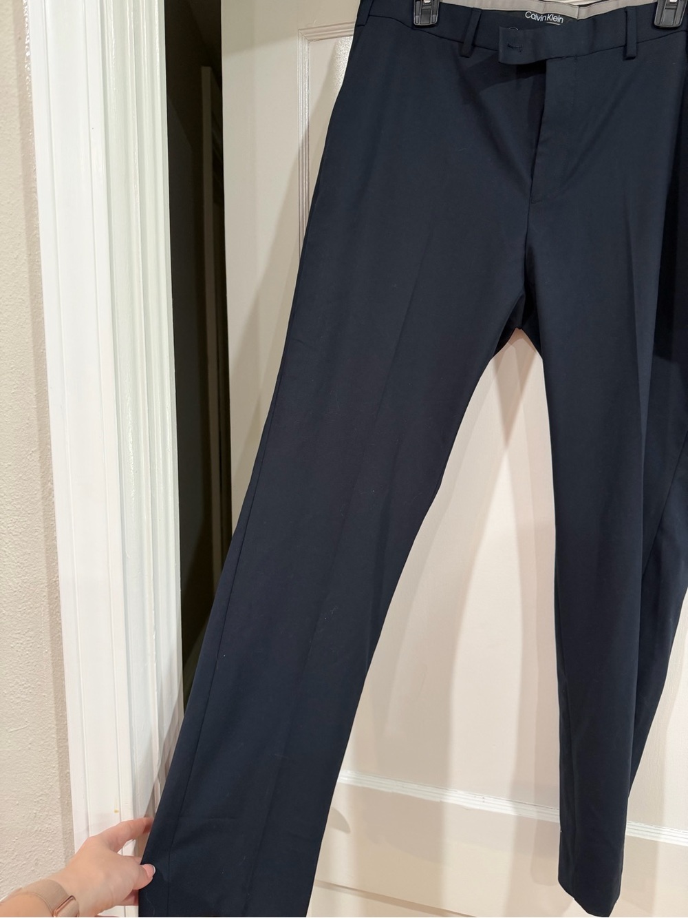 Calvin Klein Men's Dark Navy Dress Pants - Picture 7 of 10